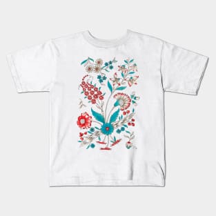 Retro Flower Illustration Kids T-Shirt